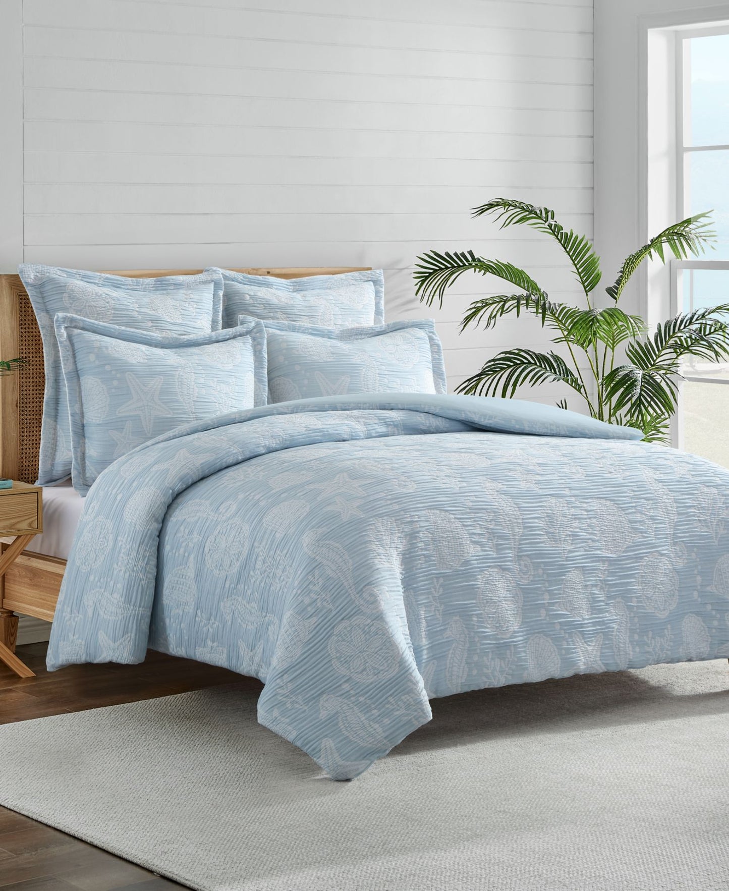 Seaside Charm Textured 3-Pc. Duvet Cover Set, Queen