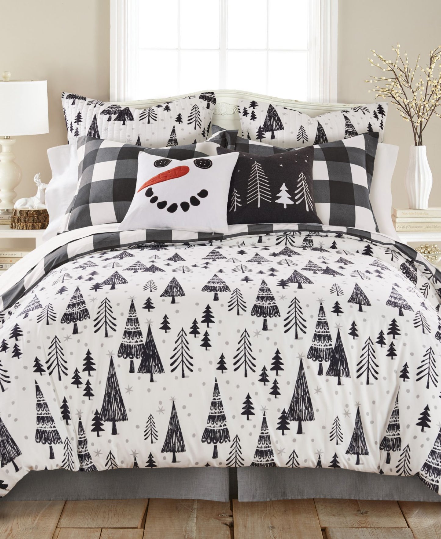 Home Merry and Bright Northern Star Reversible 2-Pc. Comforter Set, Twin