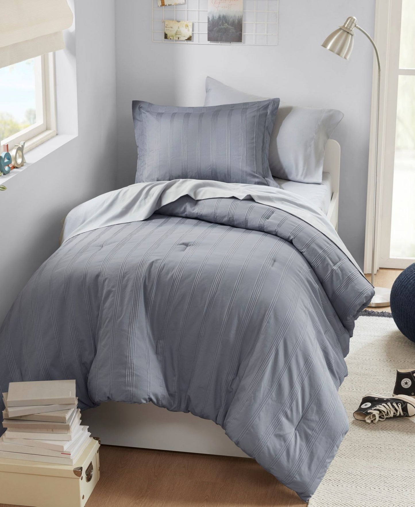 Camden Chambray Print 3-Pc. Comforter Set, Full/Queen